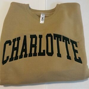 Tan Sweatshirt with Charlotte Print
